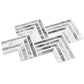 Calacatta Bluette, Thassos White 13x16 Polished Chevron Mosaic Tile  - Sample