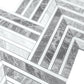 Calacatta Bluette, Thassos White 13x16 Polished Chevron Mosaic Tile  - Sample