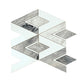 Calacatta Bluette, Thassos White 12x12 Polished Diamond Mosaic Tile  - Sample