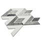 Calacatta Bluette, Thassos White 12x12 Polished Diamond Mosaic Tile