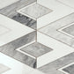 Calacatta Bluette, Thassos White 12x12 Polished Diamond Mosaic Tile