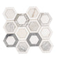 Calacatta Bluette, Calacatta Thassos White 10x11 Polished Geometric Hexagon Mosaic Tile  - Sample