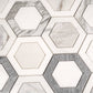 Calacatta Bluette, Calacatta Thassos White 10x11 Polished Geometric Hexagon Mosaic Tile