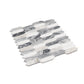 Calacatta Bluette, Thassos White 12x12 Polished Picket Mosaic Tile  - Sample