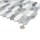 Calacatta Bluette, Thassos White 12x12 Polished Picket Mosaic Tile  - Sample