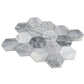 Light Gray 12x10 Honed Calacatta Bluette Hexagon Mosaic Tile