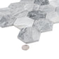 Light Gray 12x10 Honed Calacatta Bluette Hexagon Mosaic Tile