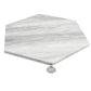 Light Gray 10x10 Honed Calacatta Bluette Hexagon Tile - Sample