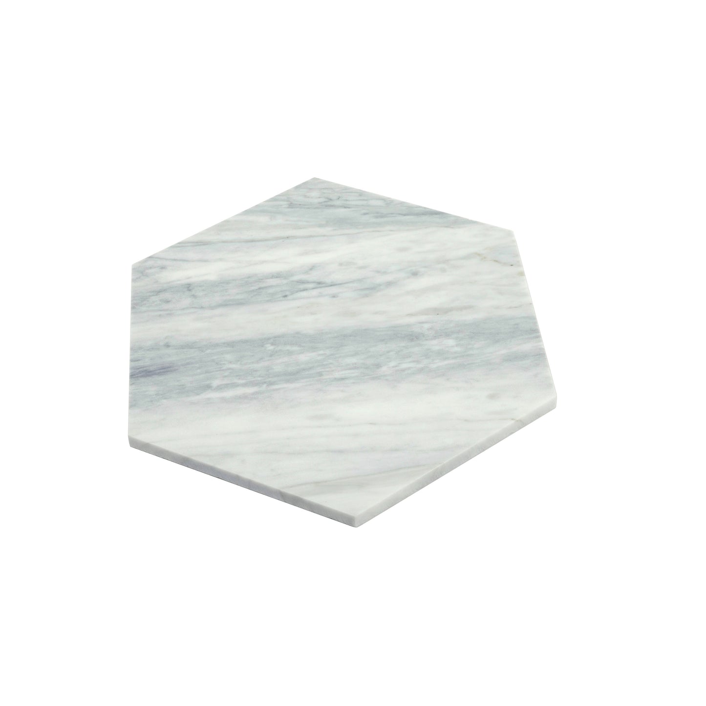 Light Gray 10x10 Honed Calacatta Bluette Hexagon Tile - Sample