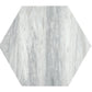 Light Gray 10x10 Honed Calacatta Bluette Hexagon Tile - Sample