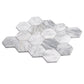 Light Gray 12x10 Polished Calacatta Bluette Hexagon Mosaic Tile