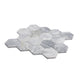 Light Gray 12x10 Polished Calacatta Bluette Hexagon Mosaic Tile