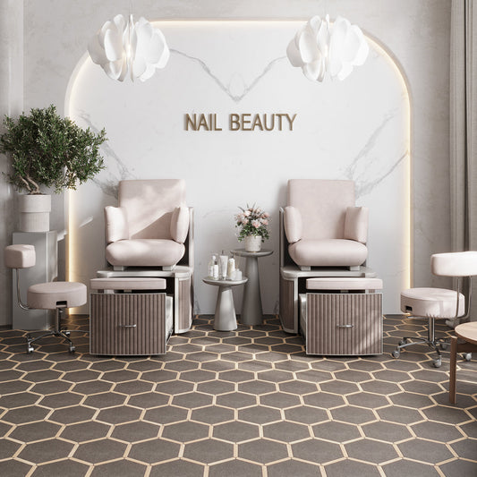 Jet Black and Brown 9 x 10 Matte Porcelain Hexagon Tile - Sample