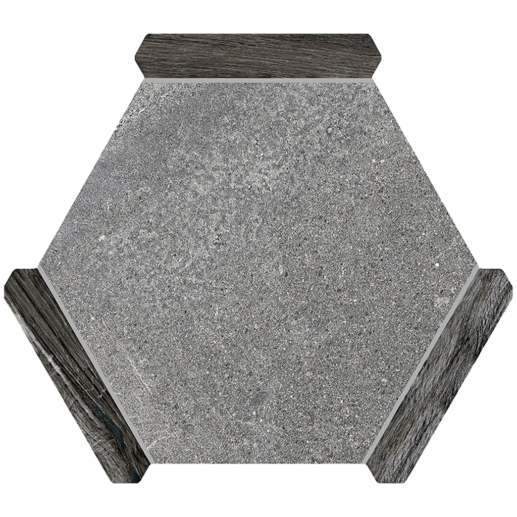 Fossil Gray 9 x 10 Matte Porcelain Hexagon Tile