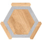 Oak wash and Gray 9 x 10 Matte Porcelain Hexagon Tile