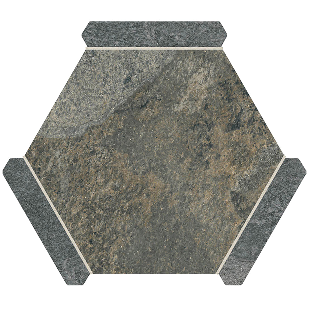 Slate Gray 9 x 10 Matte Porcelain Hexagon Tile