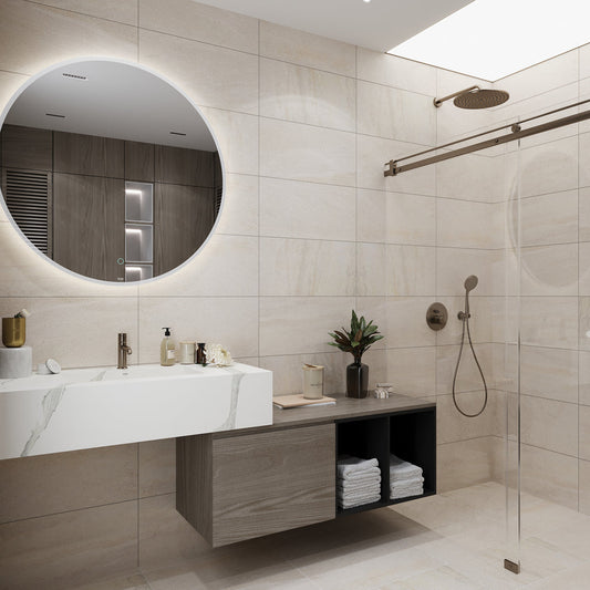 Beige 12 x 24 Matte Porcelain Large Tile - Sample