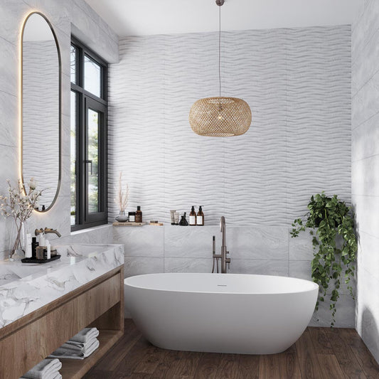 Light Gray 12 x 24 Matte Porcelain Large Tile - Sample