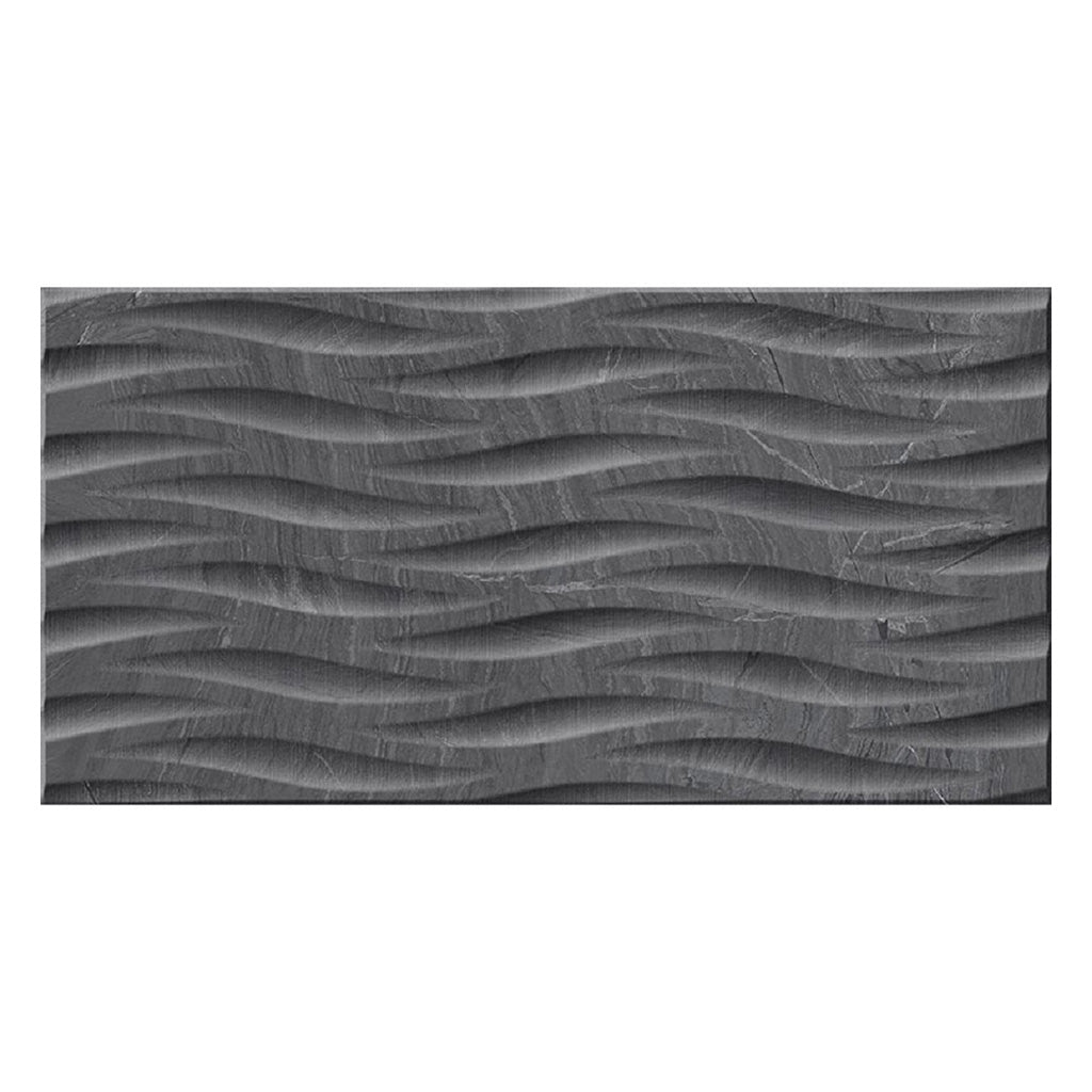 Coal Black 12 x 24 Matte Porcelain Large Tile