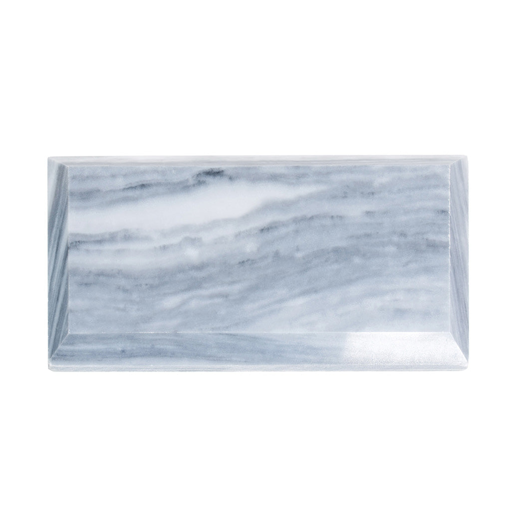 Gray 3 x 6 Polished, Beveled Marble Subway Tile