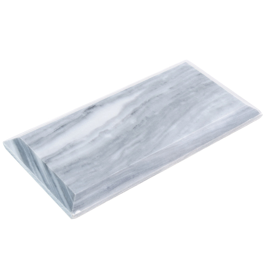 Gray 3 x 6 Polished, Beveled Marble Subway Tile