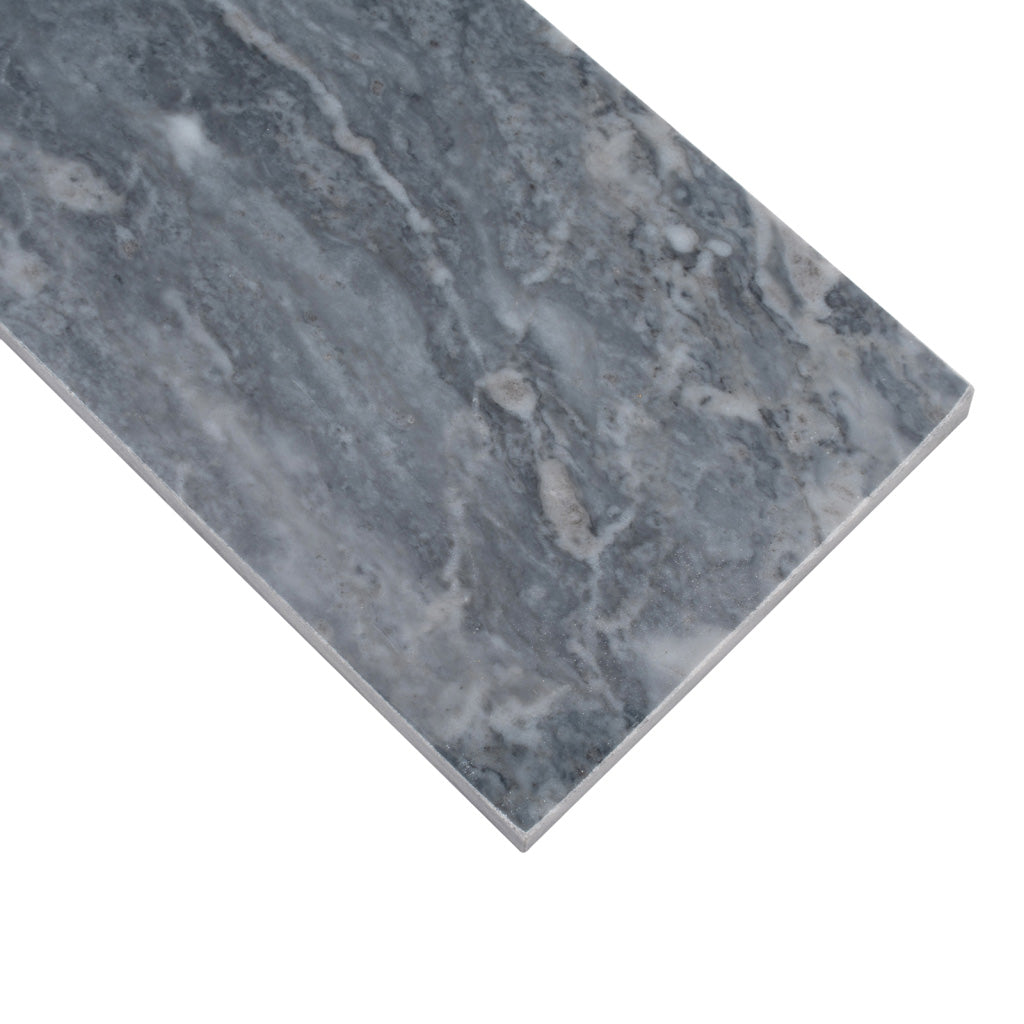 Gray 4 x 12 Polished Marble Subway Tile