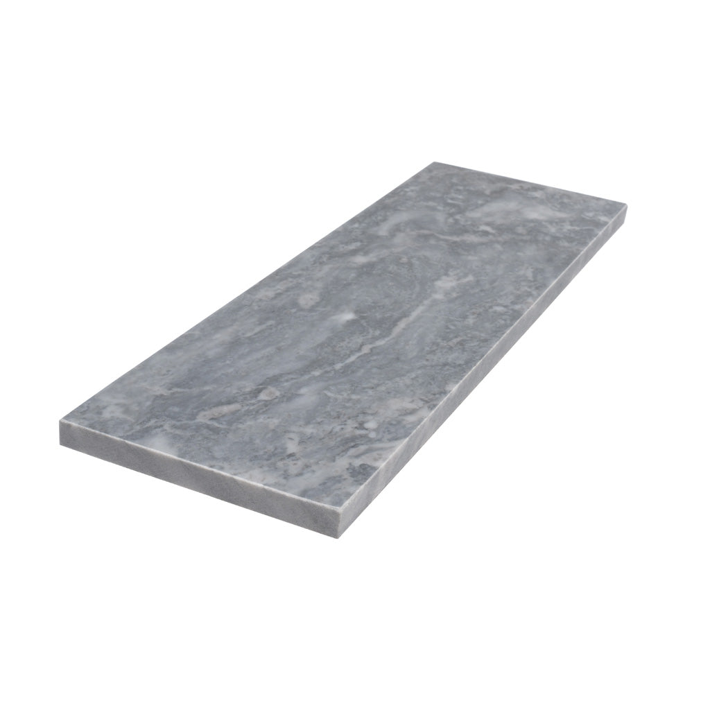 Gray 4 x 12 Polished Marble Subway Tile