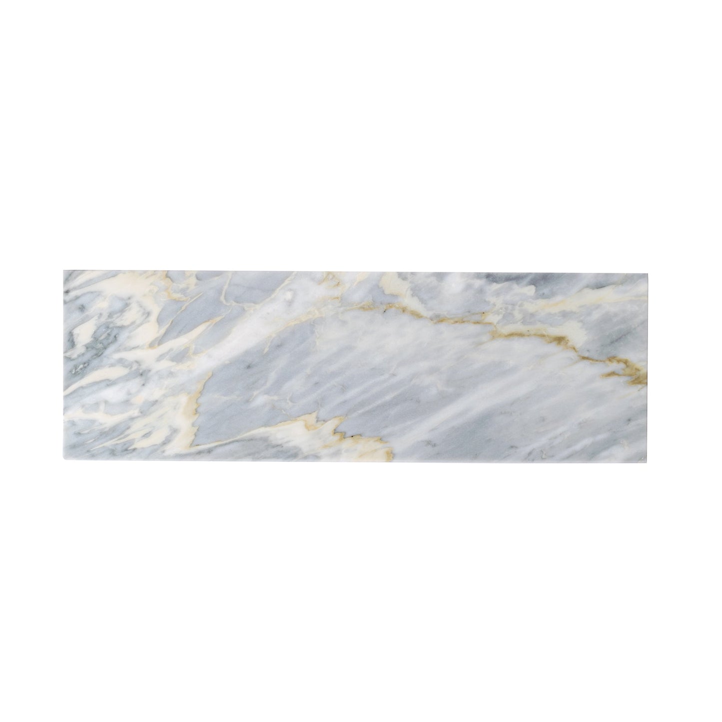 Gray 4 x 12 Polished Marble Subway Tile