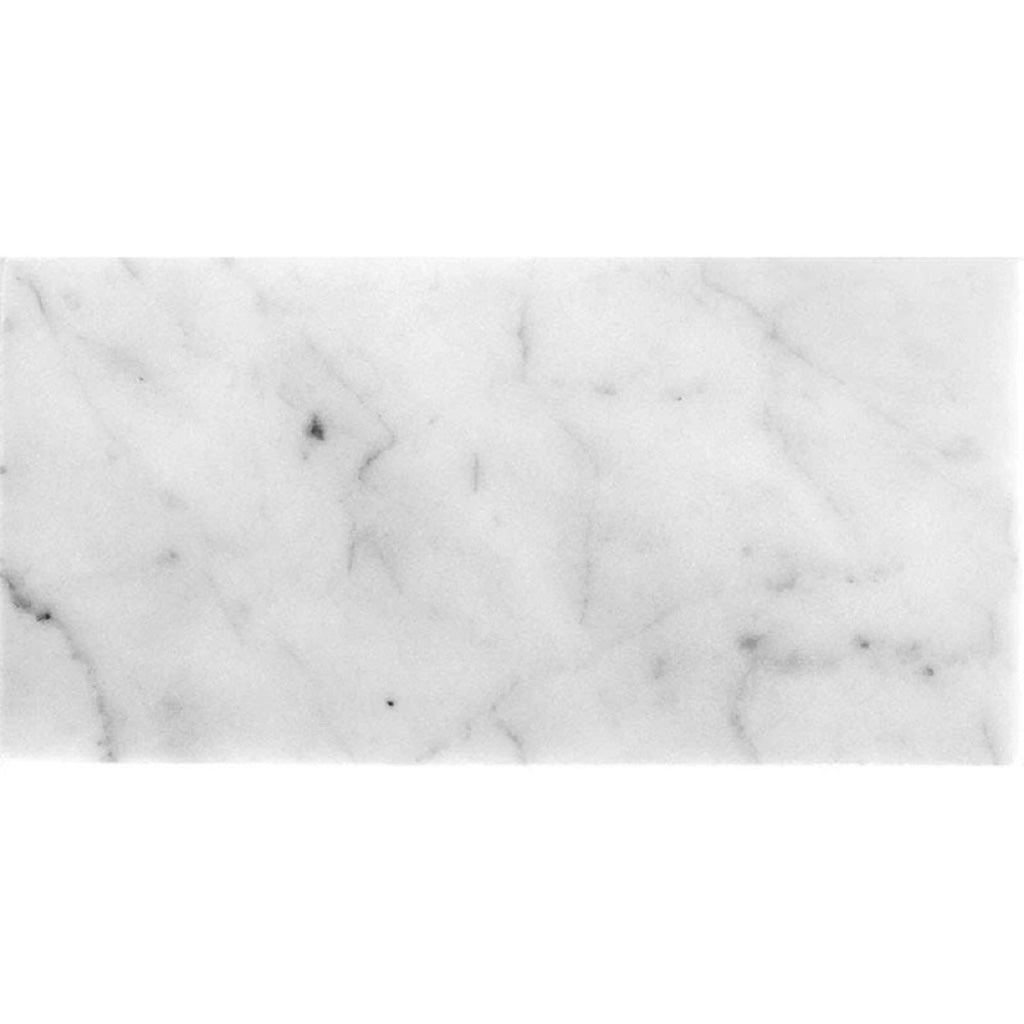 White 12 x 24 Honed Marble Large Tile