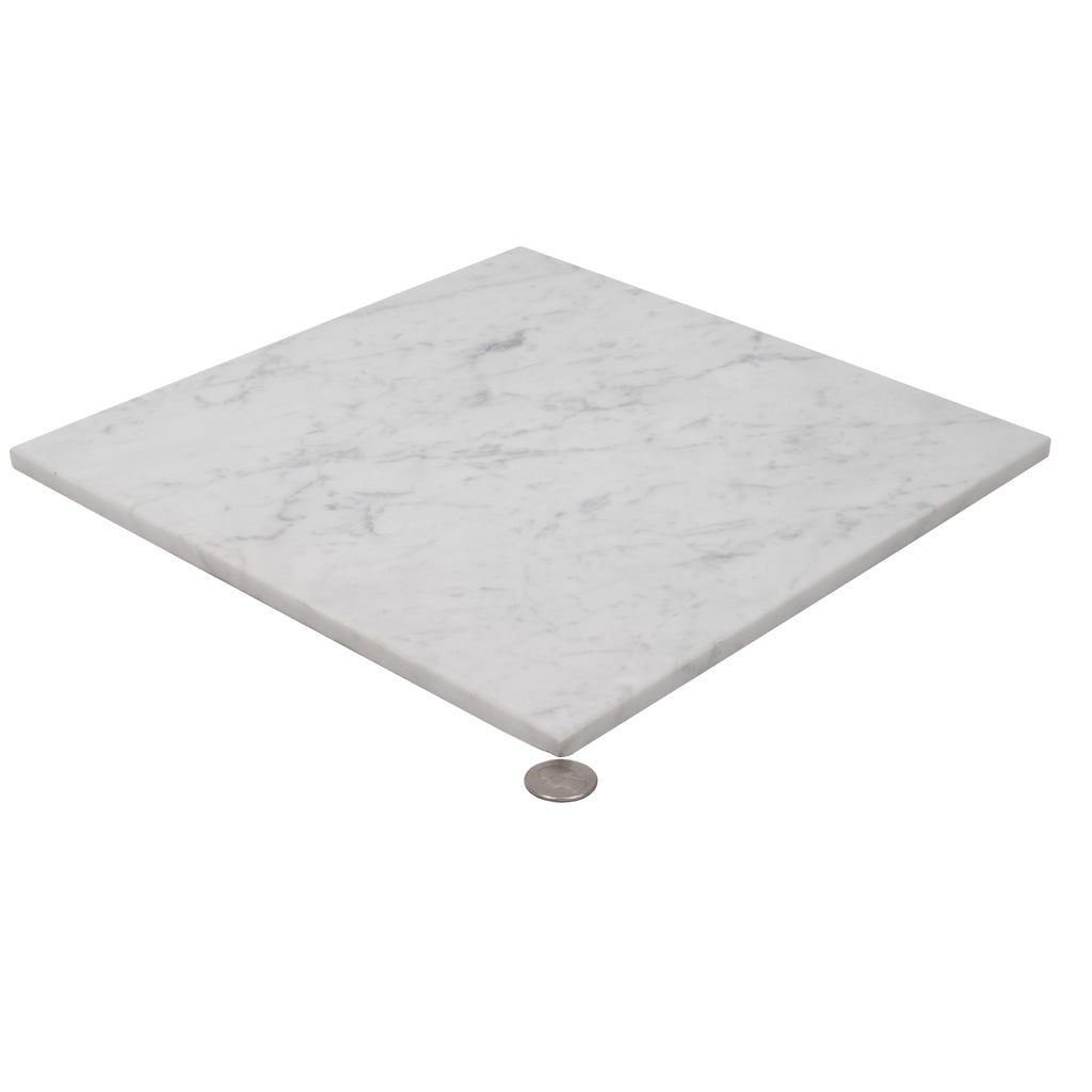 White 12 x 12 Polished Marble Large Tile