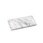 White 3 x 6 Polished, Beveled Marble Subway Tile