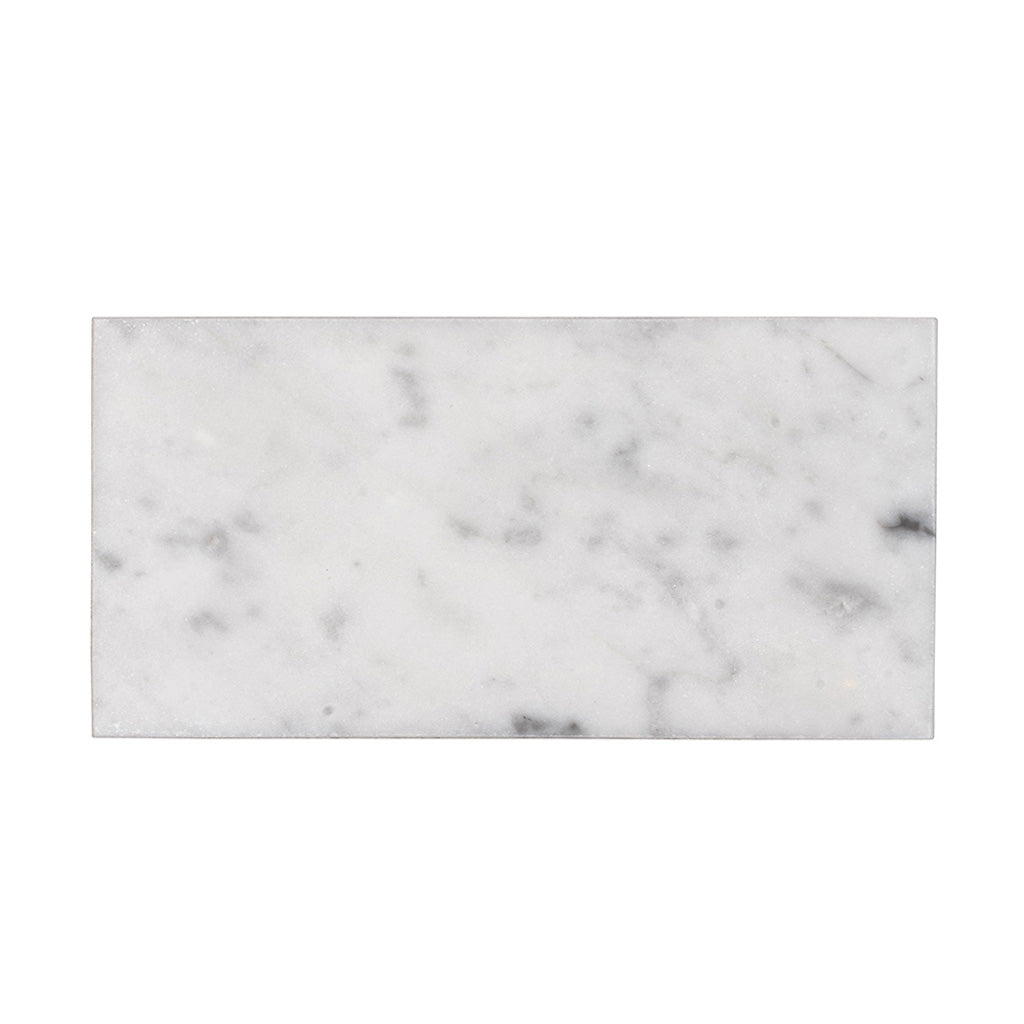 White 3 x 6 Polished Marble Subway Tile - Sample