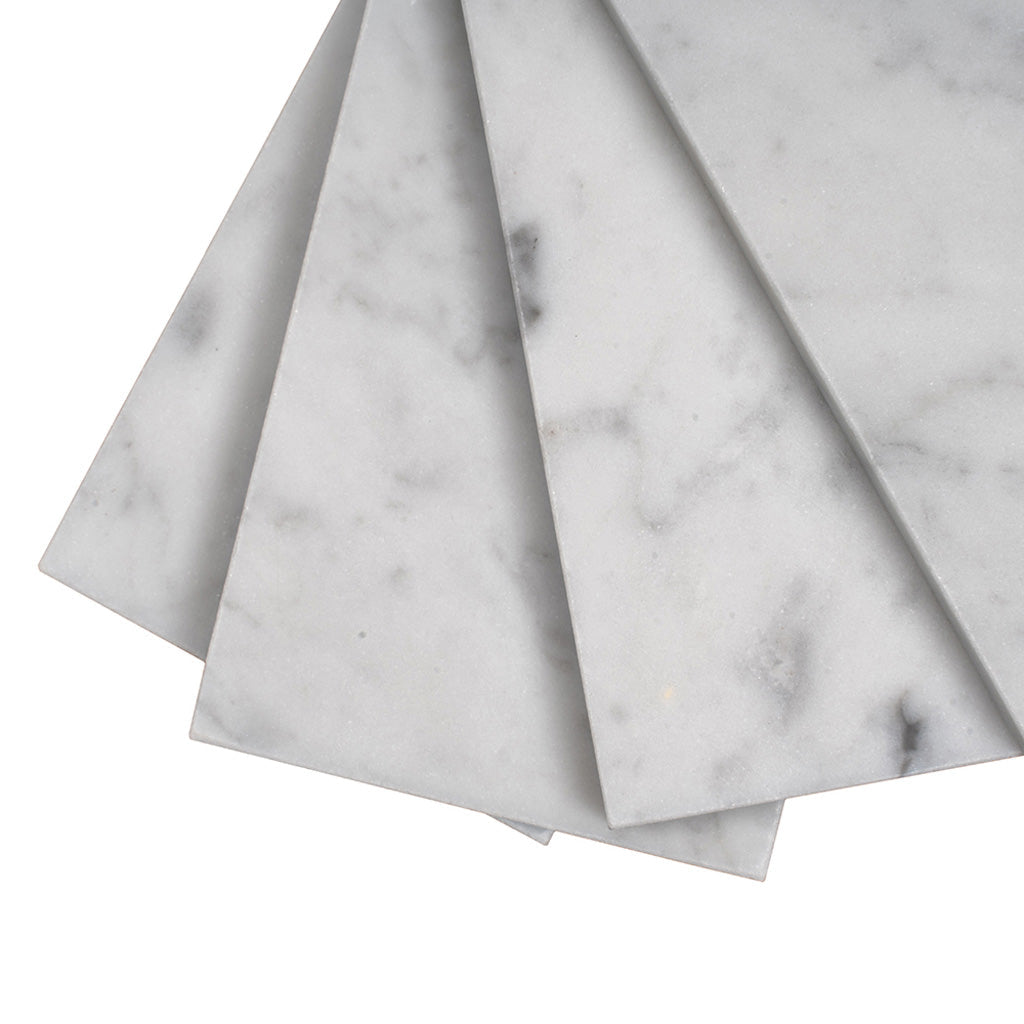 White 3 x 6 Polished Marble Subway Tile - Sample