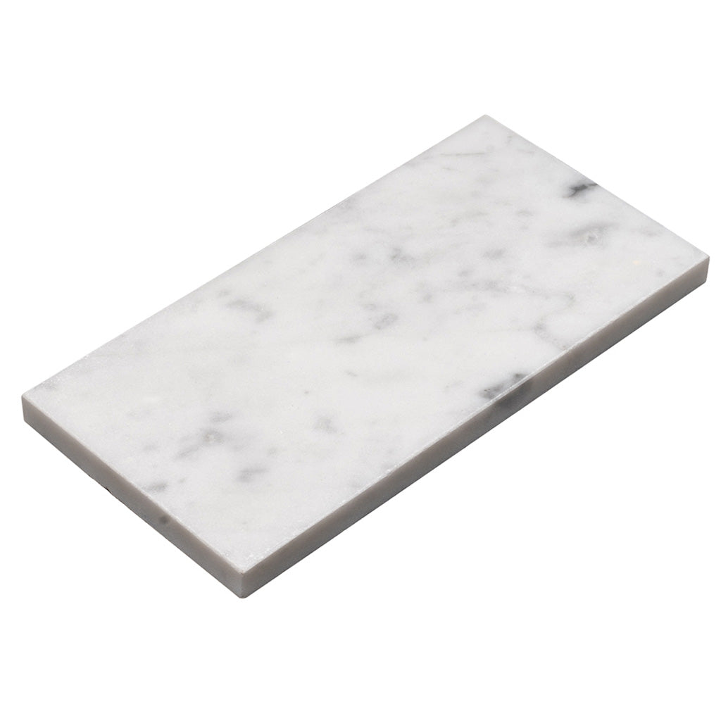 White 3 x 6 Polished Marble Subway Tile - Sample