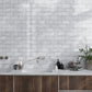 White 3 x 6 Polished Bianco Carrara Marble Subway Tile