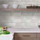 White 4 x 12 Honed Marble Subway Tile