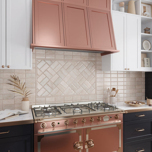 Beige 3 x 6 Polished, Beveled Marble Subway Tile - Sample