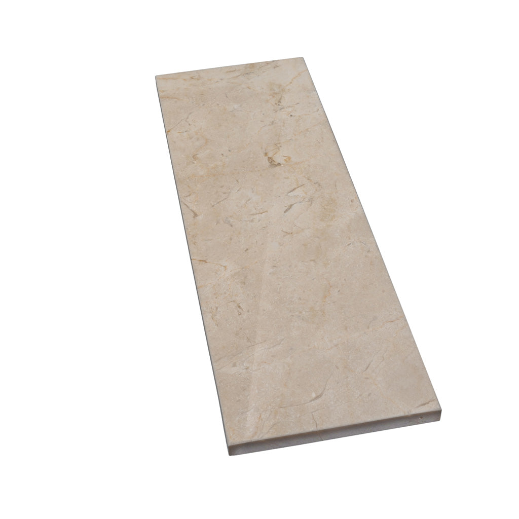 Beige 4 x 12 Polished Marble Subway Tile