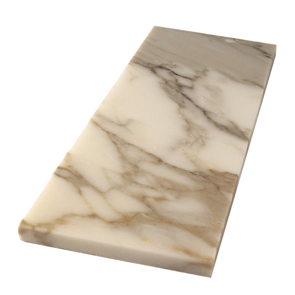 White 4 x 12 Polished Marble Subway Tile