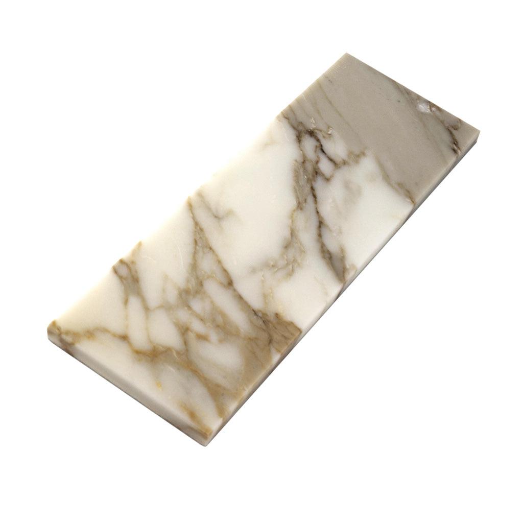 White 4 x 12 Polished Marble Subway Tile