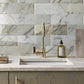 White 4 x 12 Polished Marble Subway Tile