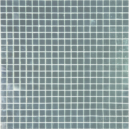 Silver 12 x 12 Glossy Glass Mosaic Tile