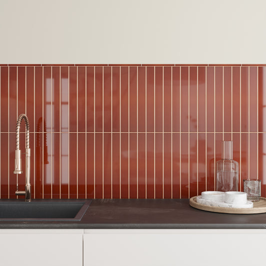 Caramel 2 x 16 Glossy Ceramic Subway Tile