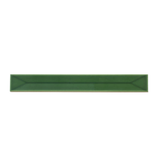 Forest Green 2 x 16 Glossy Ceramic Deco Subway Tile - Sample