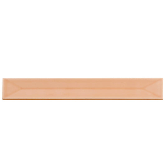 Powder Pink 2 x 16 Glossy Ceramic Deco Subway Tile - Sample