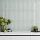 Pastel light Blue 2 x 16 Glossy Ceramic Deco Subway Tile