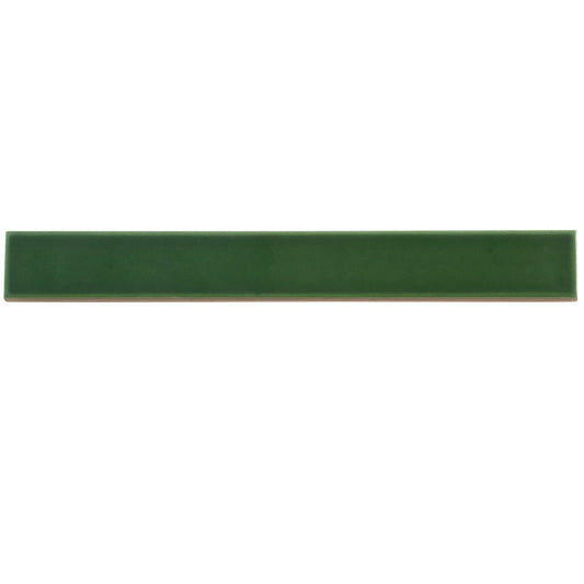 Forest Green 2 x 16 Glossy Ceramic Subway Tile - Sample
