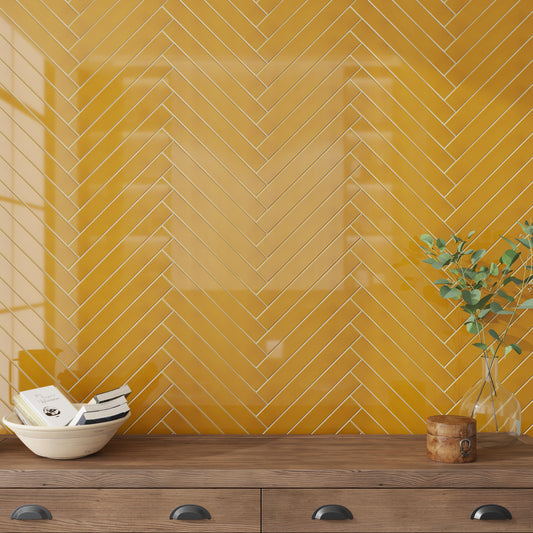 Honey 2 x 16 Glossy Ceramic Subway Tile