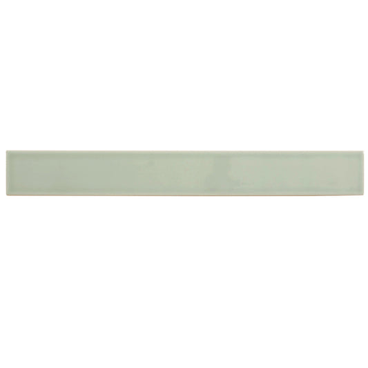 Soft Mint Green 2 x 16 Glossy Ceramic Subway Tile - Sample