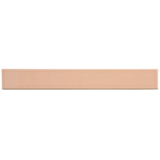 Powder Pink 2 x 16 Glossy Ceramic Subway Tile - Sample